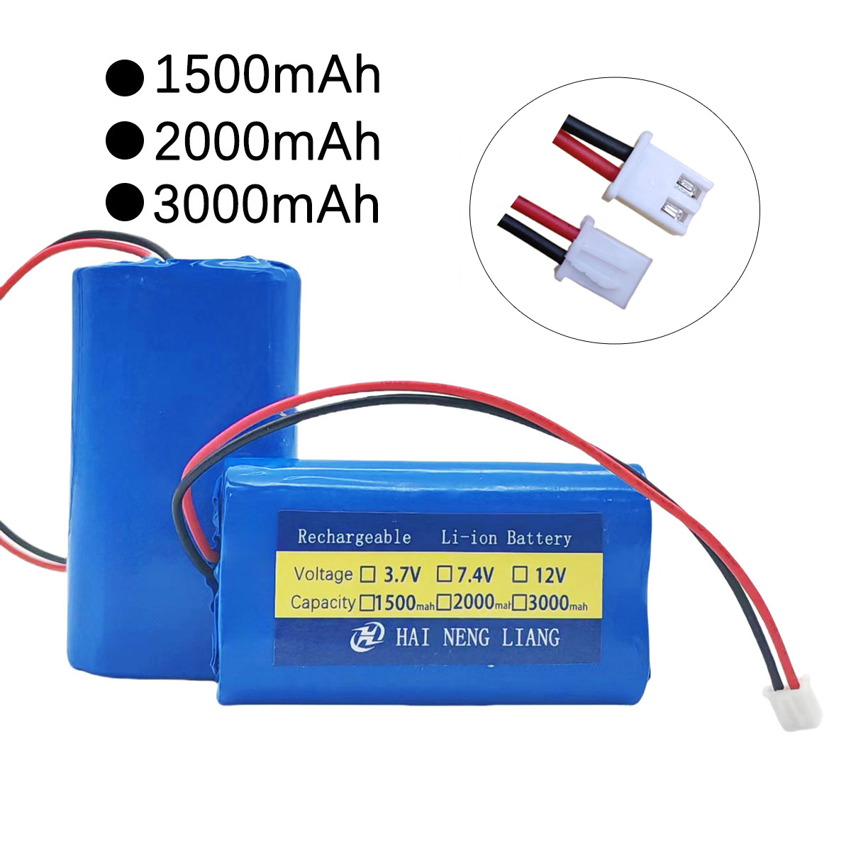 Renewable Energy Technology - 新型高エネルギー7.4V 18650バッテリー 2Sリン酸鉄リチウムイオン電池パック 1500mAh 2000mAh 3000mAh