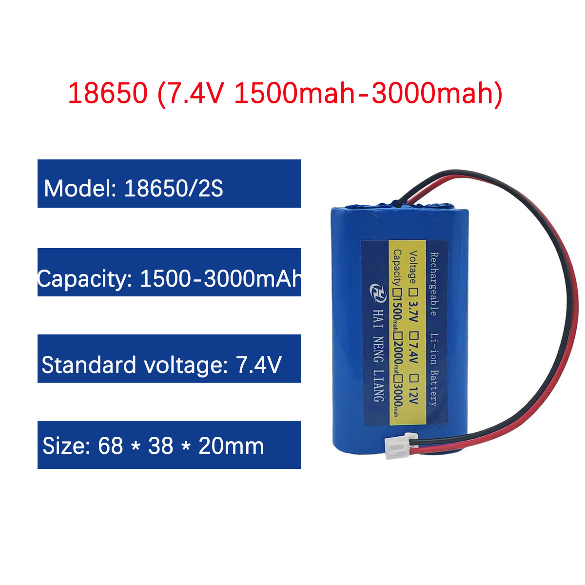 新型高エネルギー7.4V 18650バッテリー 2Sリン酸鉄 - Renewable Energy Technology のレビューと価格