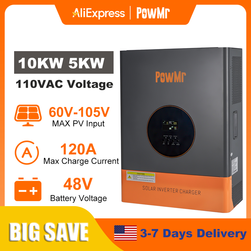 PowMr 10KW 5KW スプリットフェーズインバーター - Solar Pump Controller のレビューと価格