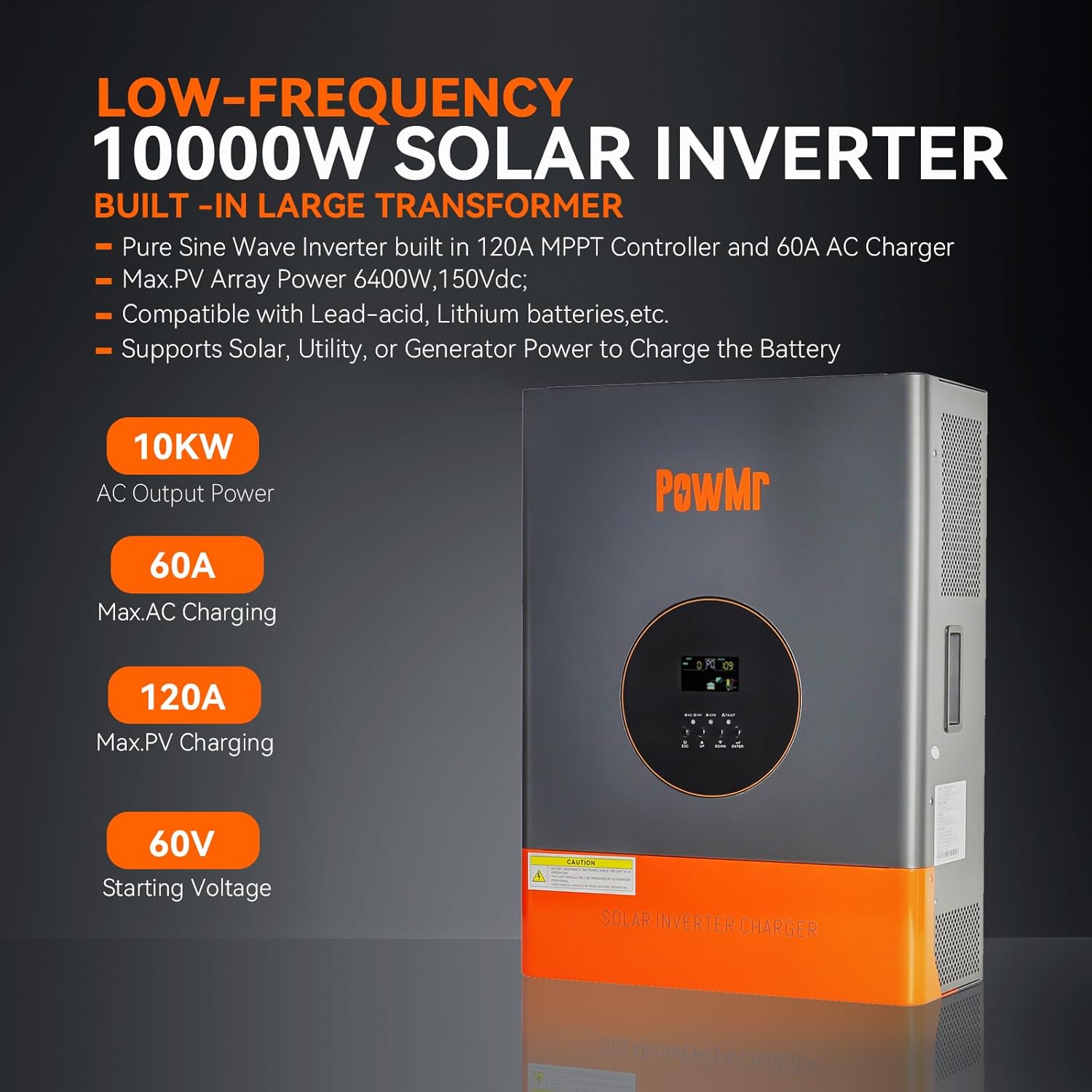 PowMr 10KW 5KW スプリットフェーズインバーター - Solar Pump Controller のレビューと価格
